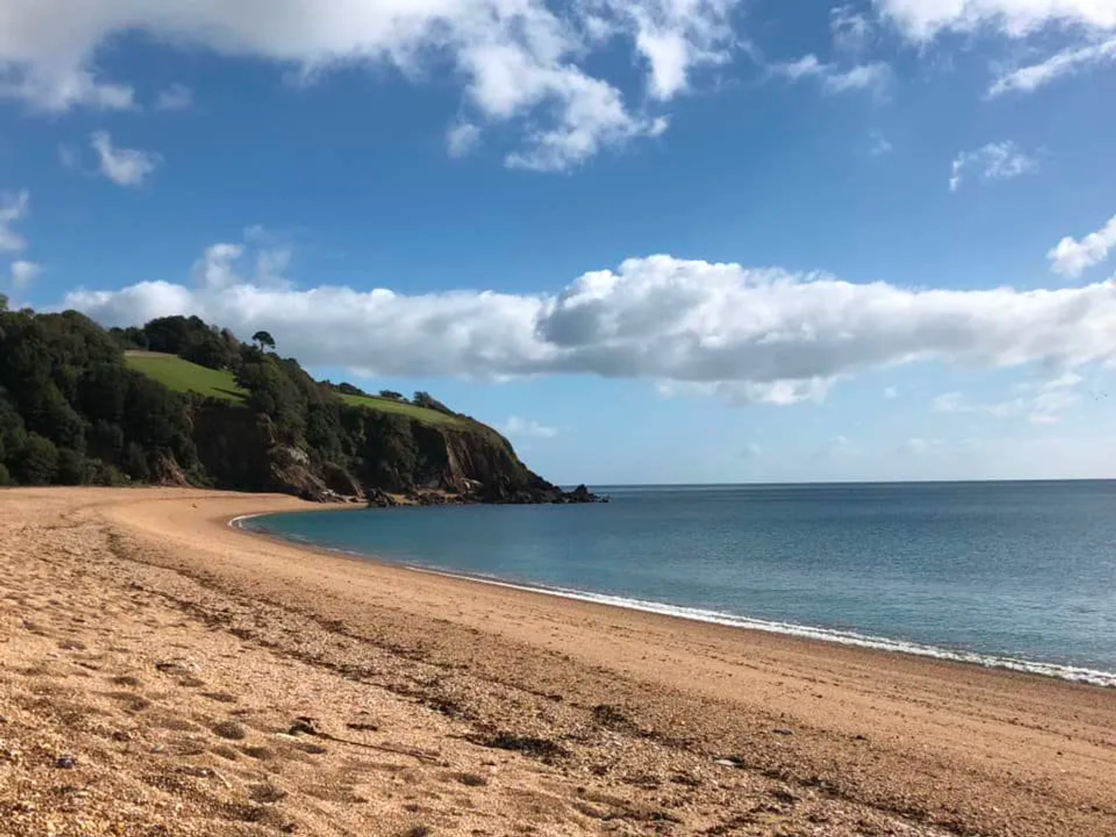The award-winning Blackpool Sands. On my last visit to an Ashore, I swam here on my lunch break. True story.